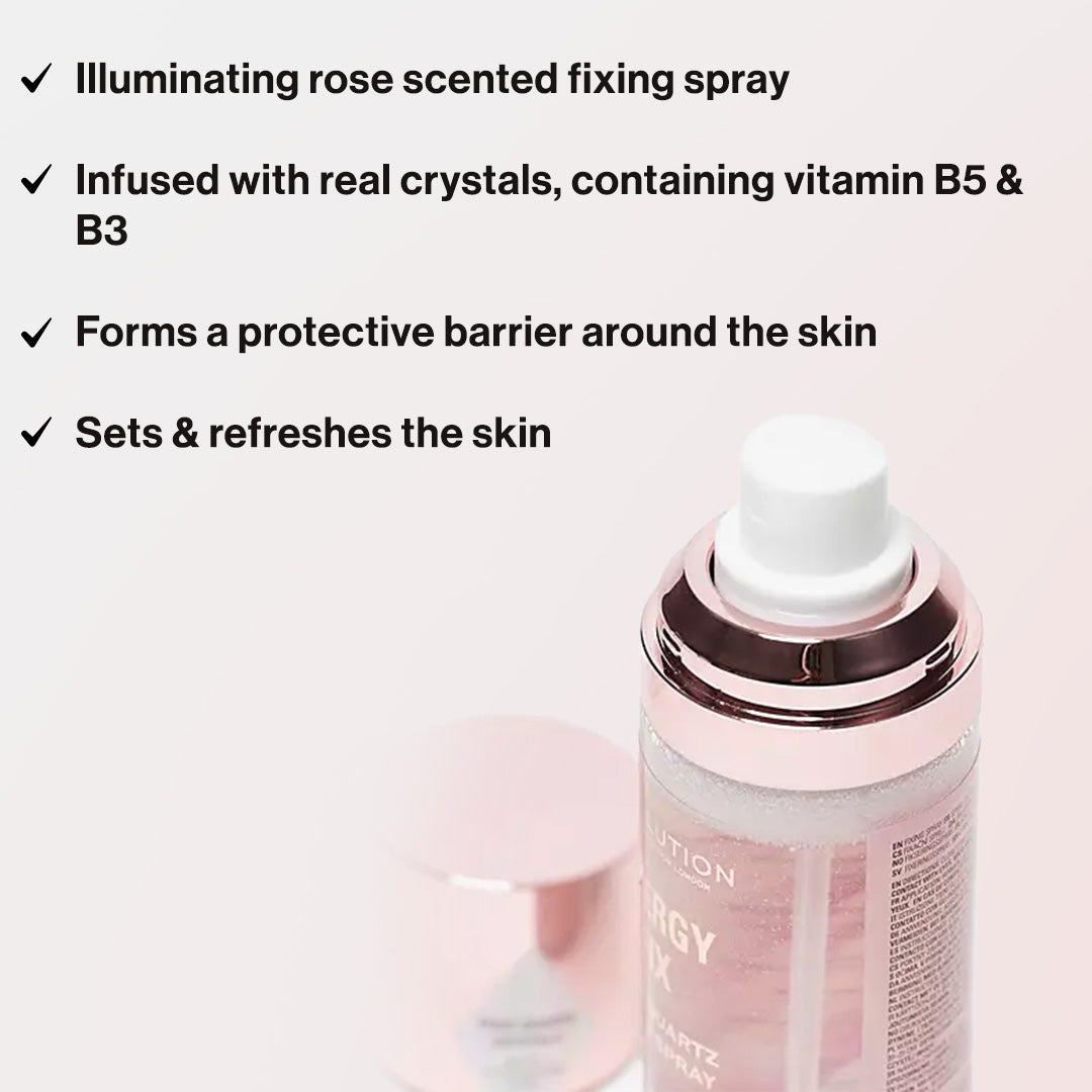 Makeup Revolution Crystal Aura Fixing Spray Energy Fix Rose Quartz