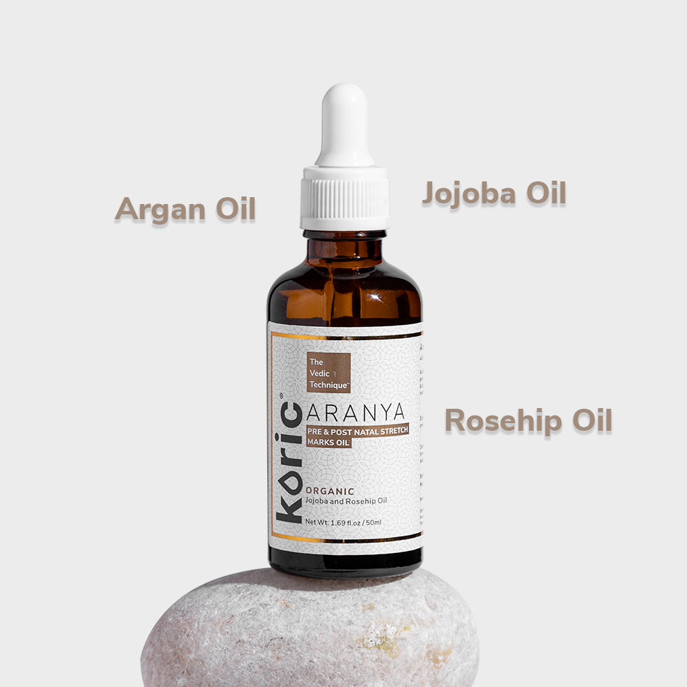 Koric Aranya, Pre &Post Natal Stretch Mark Oil With Organic Jojoba & Rosehip Oil