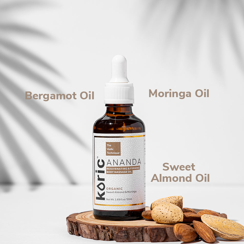 Koric Ananada, Rejuvenating & Firming Body Massage Oil with Sweet Almond & Moringa