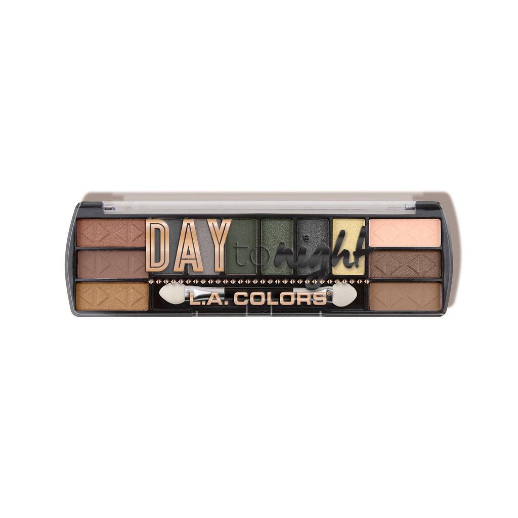 L.A. Colors Day to Night 12 Color Eyeshadow - Sunrise - HOK Makeup