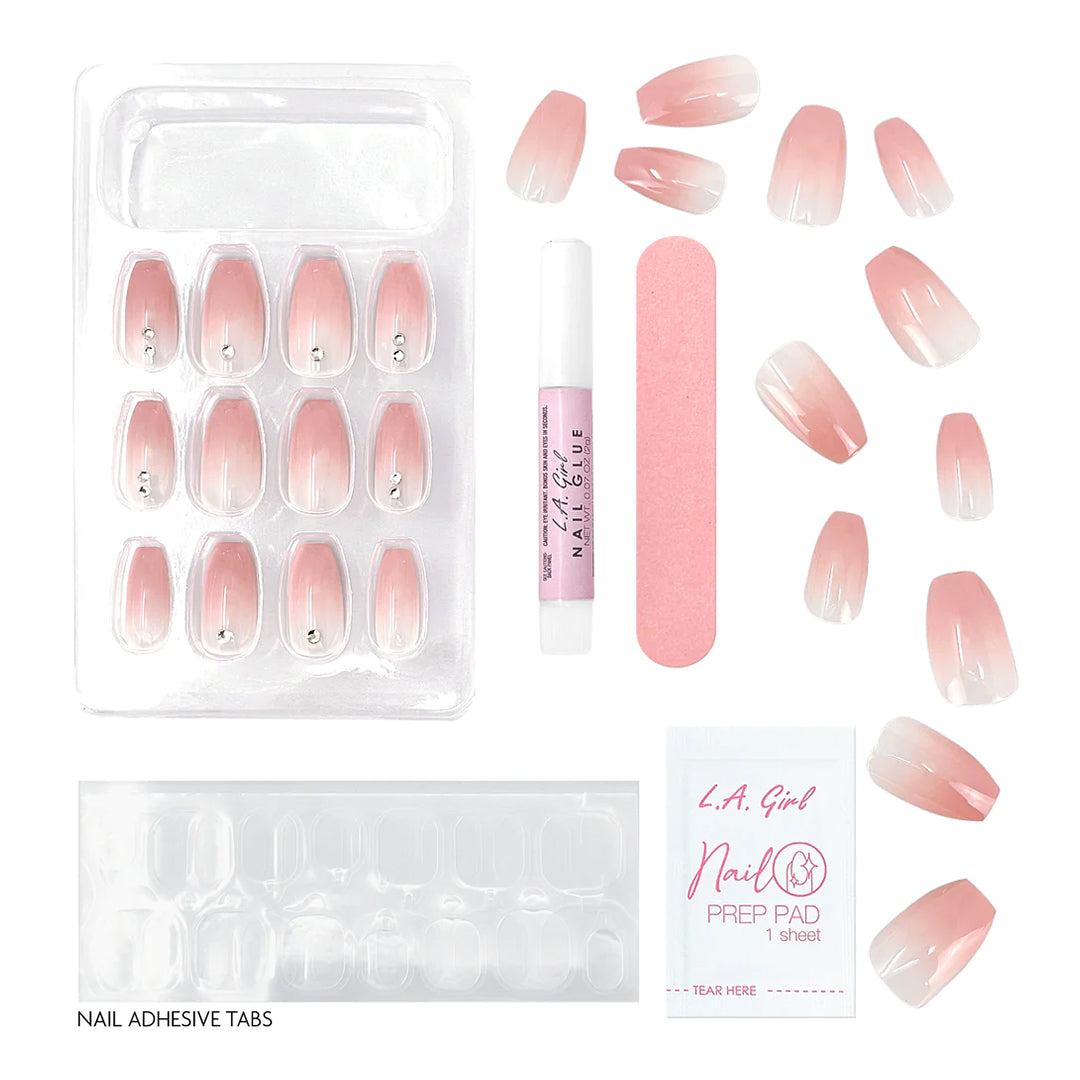 L.A. Girl Luxe Shine Nail Fave Artificial Nail Tips-Into You - 28 Pc Kit