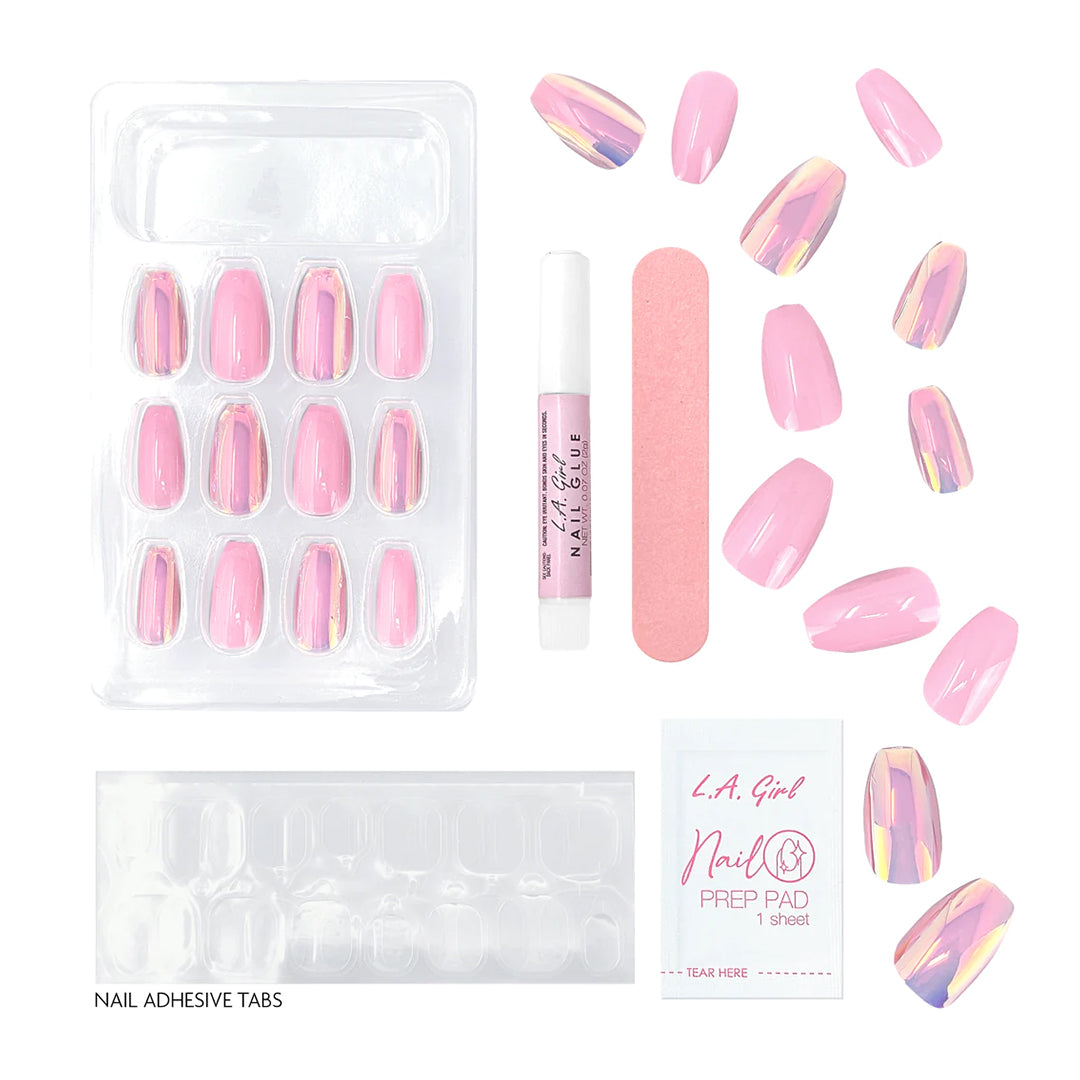 L.A. Girl Luxe Shine Nail Fave Artificial Nail Tips-Total Vibe - 28 Pc Kit